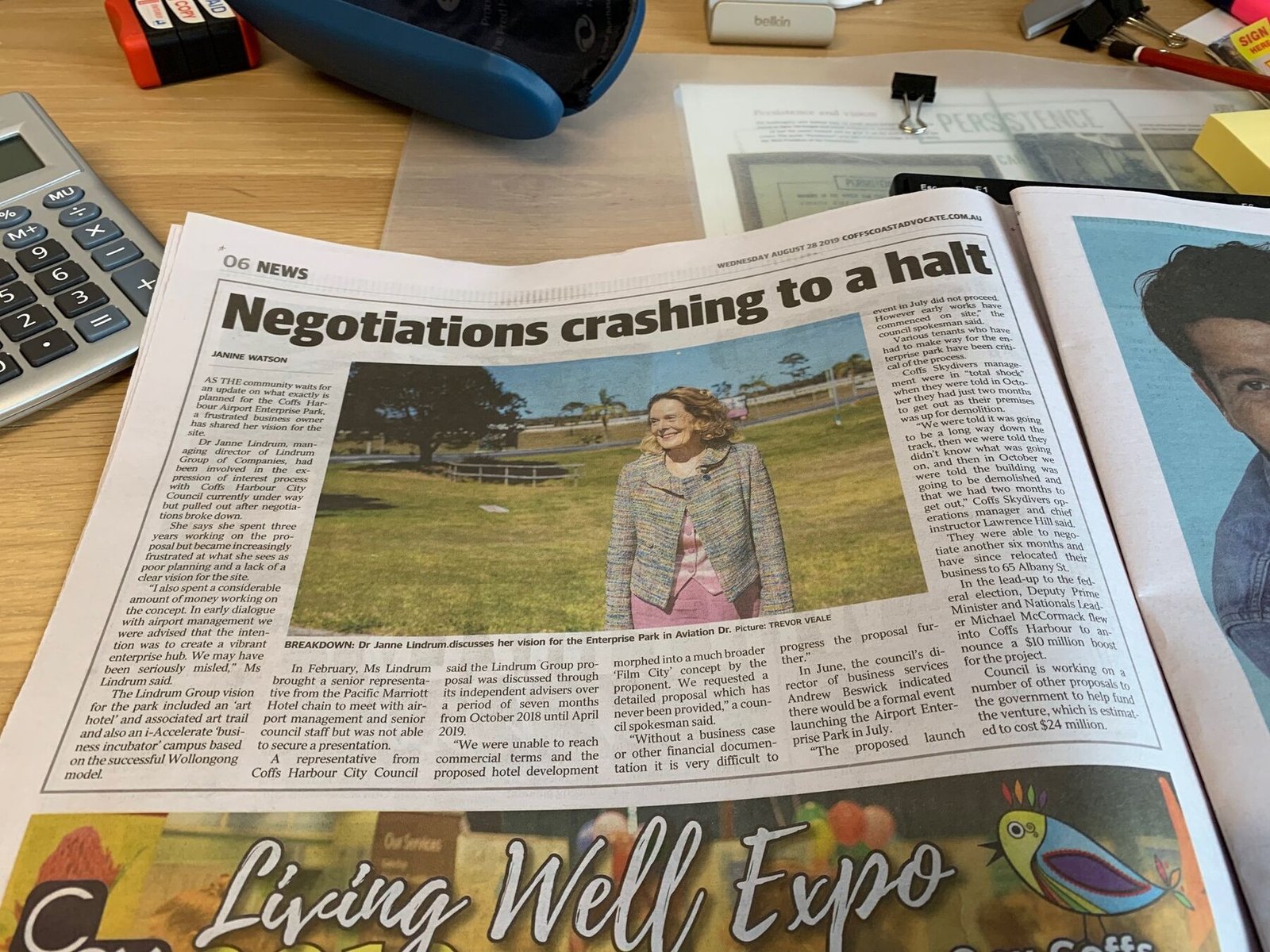 Newspaper coverage of the Port Macquarie project